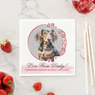 Serviette En Papier Serviettes Mariages Chien Dachshund Avec Chiens Ph