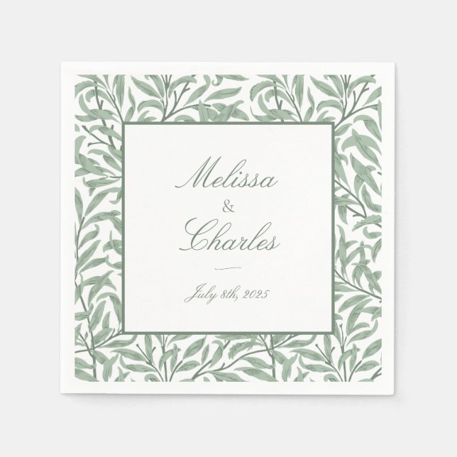 Serviette En Papier Serviettes mariages personnalisables et feutrées (Devant)