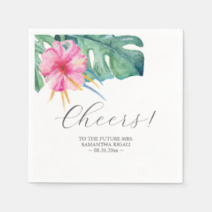 Serviette En Papier Serviettes Mariages personnalisées Fleurs roses