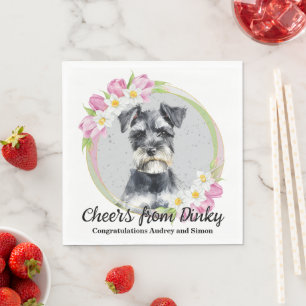 Serviette En Papier Serviettes Mariages Schanuzer Miniature Avec Photo