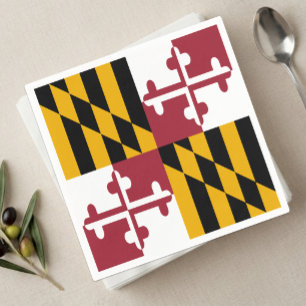 Serviette En Papier Serviettes Maryland, drapeau du Maryland