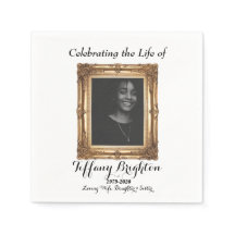 Serviettes Memorial Gold Frame