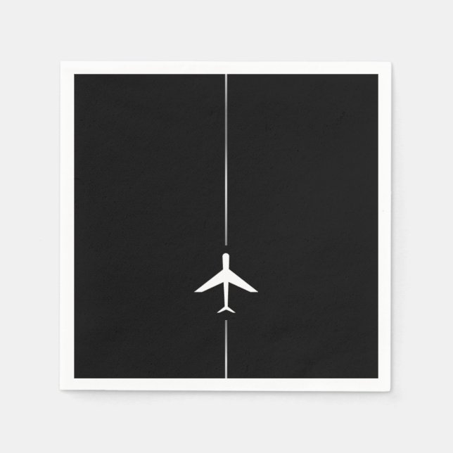 Serviette En Papier Serviettes minimalistes d'aviation (Devant)