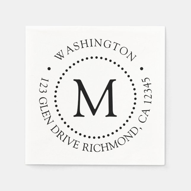 Serviette En Papier Serviettes Monogrammes personnalisées (Devant)