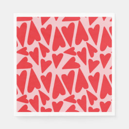 Serviette En Papier Serviettes motifs au coeur doux