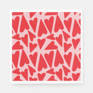 Serviette En Papier Serviettes motifs au coeur doux