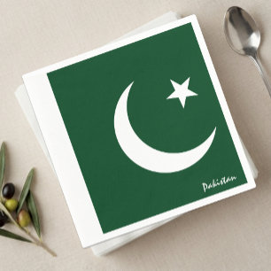 Serviette En Papier Serviettes Pakistan, drapeau du Pakistan fête / sp