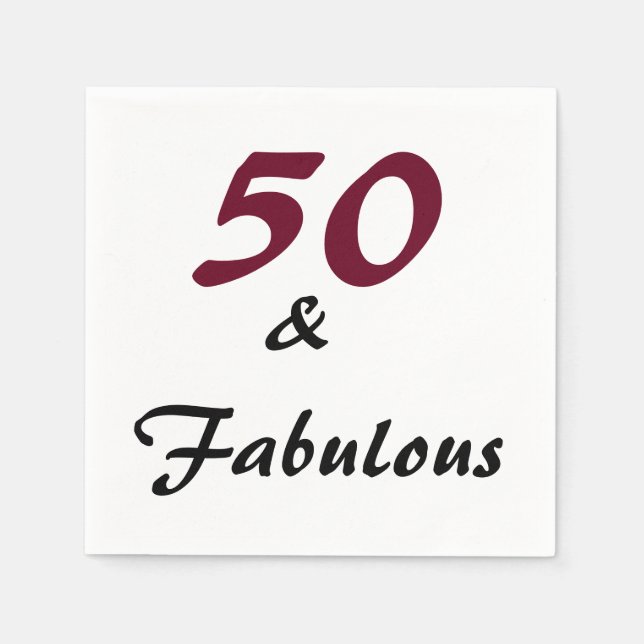 Serviette En Papier serviettes papier pour 50e anniversaire (Devant)