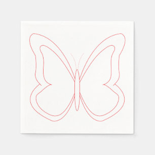 Serviette En Papier Serviettes Papillon volant
