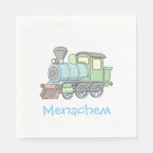 serviettes Pastel Train upsherin