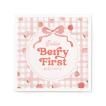 Serviettes personnalisées Berry Premier anniversai