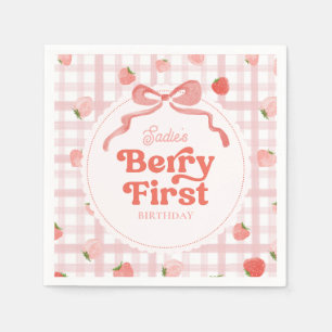 Serviette En Papier Serviettes personnalisées Berry Premier anniversai