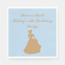 Serviettes personnalisées Cinderella Party