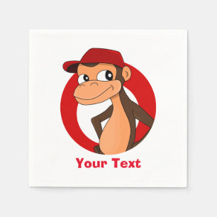 Serviette En Papier serviettes personnalisées de dessin animé de chimp