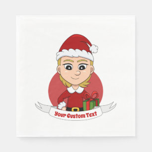 Serviette En Papier serviettes personnalisées de dessin de Noël