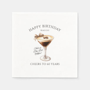 Serviette En Papier Serviettes personnalisées Martini 60e anniversaire