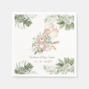 Serviette En Papier Serviettes Personnalisées Ours Fête de Bébé Idées