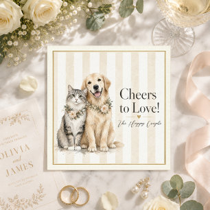 Serviette En Papier Serviettes personnalisées pour animaux de compagni