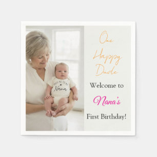 Serviette En Papier Serviettes personnalisées pour la 1ère fête d'anni