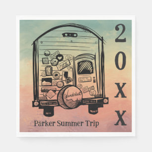 Serviette En Papier Serviettes personnalisées pour le voyage en campin