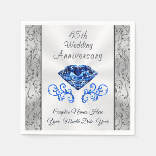 Serviette En Papier Serviettes personnalisées pour Mariage Sapphire