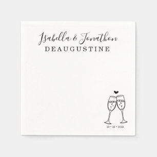Serviette En Papier Serviettes personnalisées pour toast au champagne