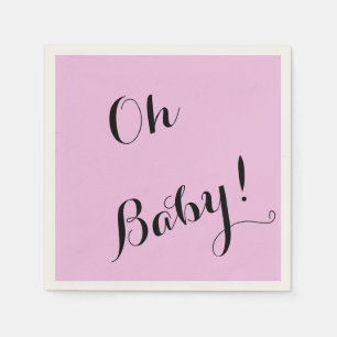 Serviette En Papier serviettes personnalisées rose pour baby shower po