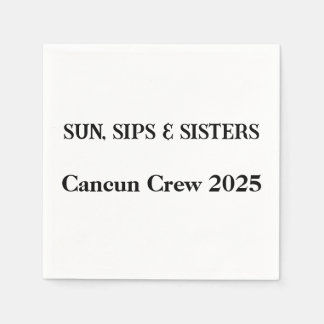 Serviette En Papier Serviettes personnalisées Sun Sips & Sisters Voya