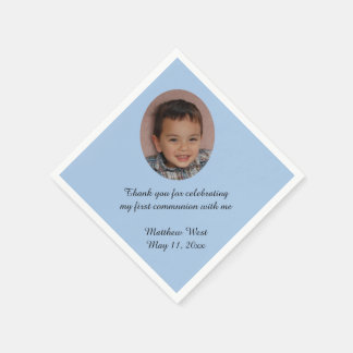 Serviette En Papier Serviettes photo personnalisées bleues