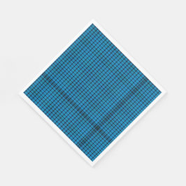 Serviette En Papier Serviettes Plaid Turquoise