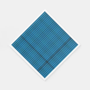 Serviette En Papier Serviettes Plaid Turquoise