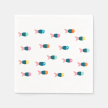 Serviettes poissons