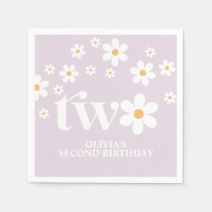 Serviette En Papier Serviettes pour 2e anniversaire à motif de pâquere