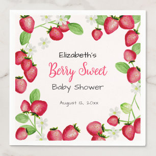 Serviette En Papier Serviettes pour Baby Shower à l'aquarelle Rose Suc