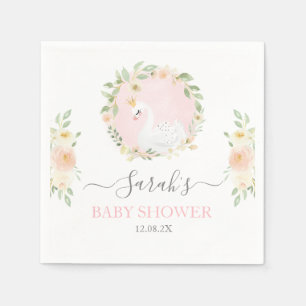 Serviette En Papier Serviettes pour Baby Shower Cygne