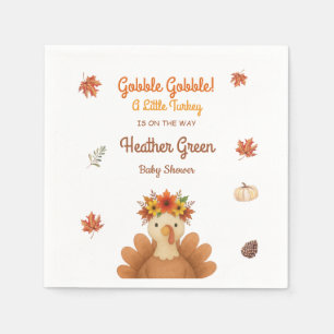 Serviette En Papier Serviettes pour Baby Shower de dinde d'automne