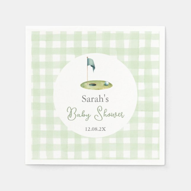 Serviette En Papier Serviettes pour Baby Shower de golf (Devant)