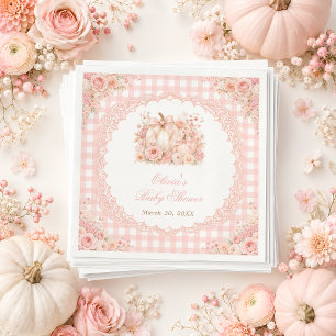Serviette En Papier Serviettes pour Baby Shower Fille avec Nœud Floral