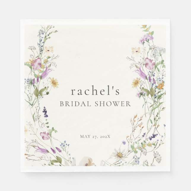 Serviette En Papier Serviettes pour Baby Shower Fleur de Fête Féminine (Devant)