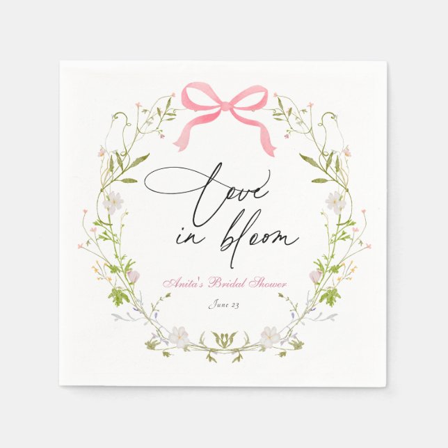 Serviette En Papier Serviettes pour Baby Shower Fleur de Printemps (Devant)