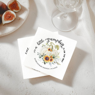 Serviette En Papier Serviettes pour Baby Shower Greenery Little Pumpki