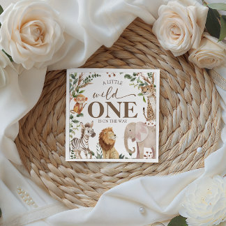 Serviette En Papier Serviettes pour Baby Shower Jungle Safari Wild One
