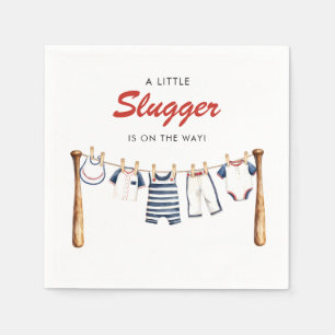 Serviette En Papier Serviettes pour Baby Shower Little Slugger Basebal