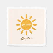 Serviettes pour baby shower Little sunshine Sunny