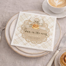 Serviettes pour Baby Shower "Rustic Bun in Oven"