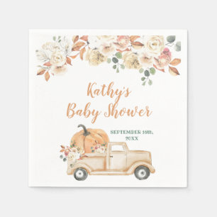 Serviette En Papier Serviettes pour Baby Shower Rustique Camion Pêche 