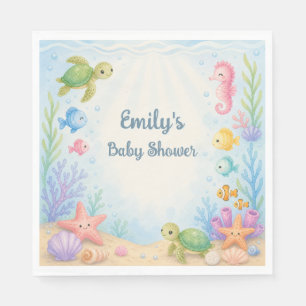 Serviette En Papier Serviettes pour Baby Shower Sea You Soon