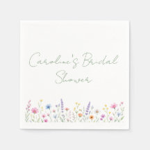 Serviettes pour Baby Shower sur le thème des fleur