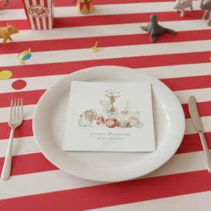 Serviette En Papier Serviettes pour Baby Shower sur le thème du cirque