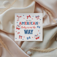 Serviettes pour Baby Shower Toutes Américaines Cer